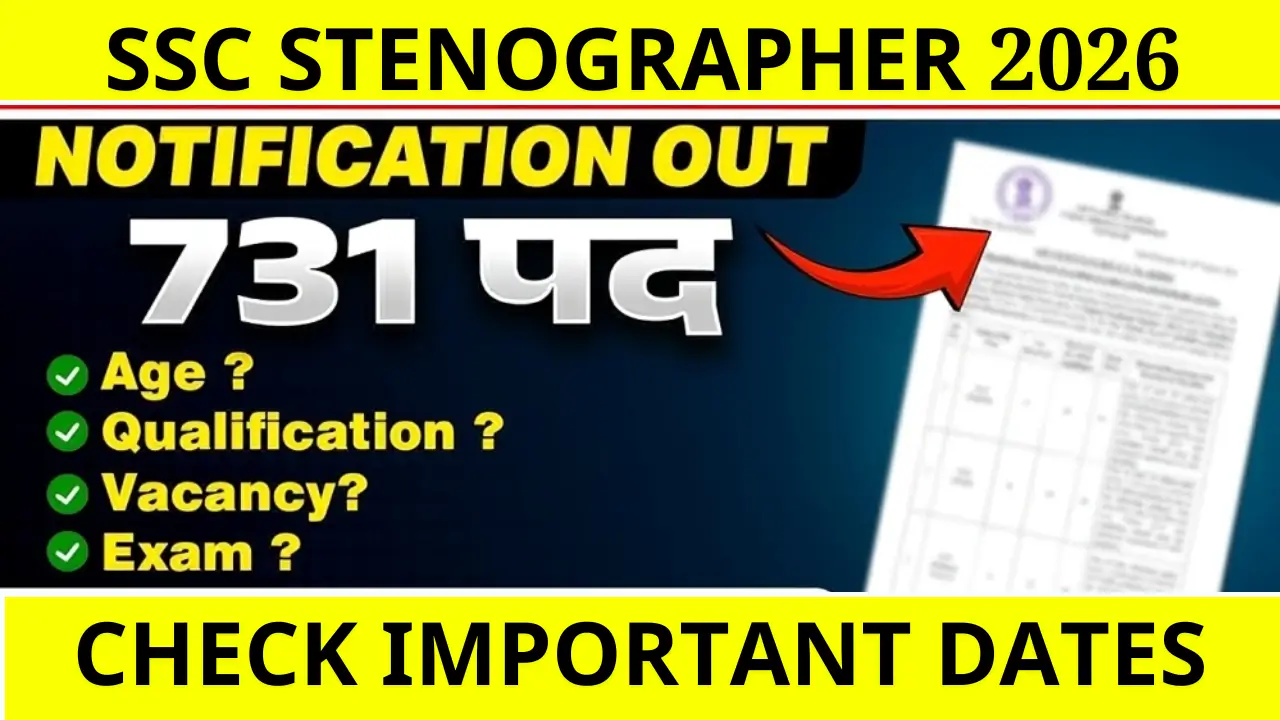 SSC Stenographer 2026 Apply Online @ ssc.gov.in – Check Important Dates