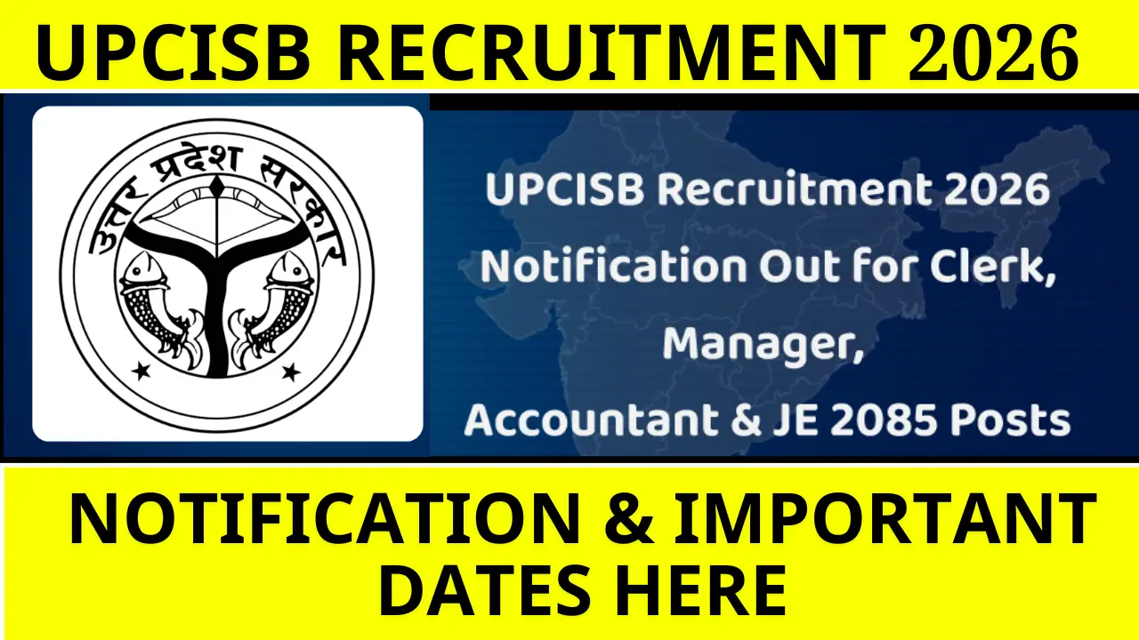 UPCISB Recruitment 2026 Apply Online @ upcisb.org – Important Dates & Eligibility