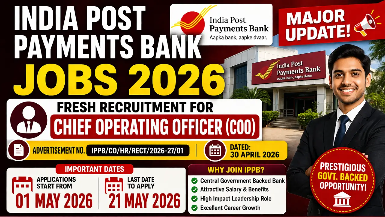 India Post Payments Bank Jobs 2026: Apply Online @ ippbonline.com – Full Details
