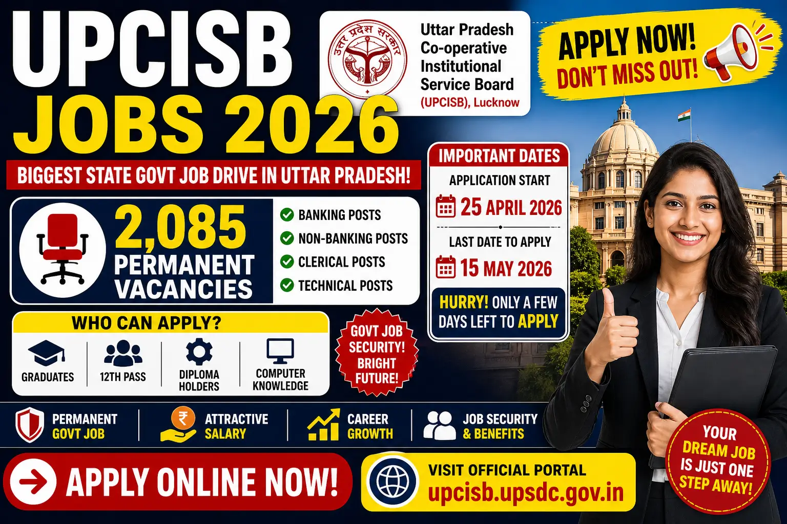 UPCISB Jobs 2026: Apply Online @ upcisb.org – Important Dates & Eligibility